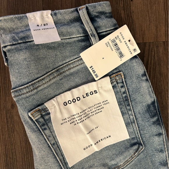 GOOD AMERICAN WOMENS SKINNY JEANS SIZE 27 NEW WITH TAGS NWT - Picture 7 of 10